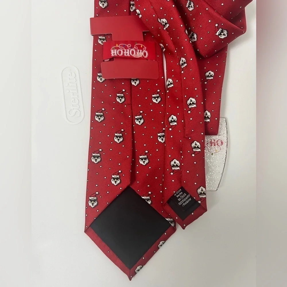 NEW Santa Claus Sunglasses‎ Holiday Red Men's Neck Tie Christmas